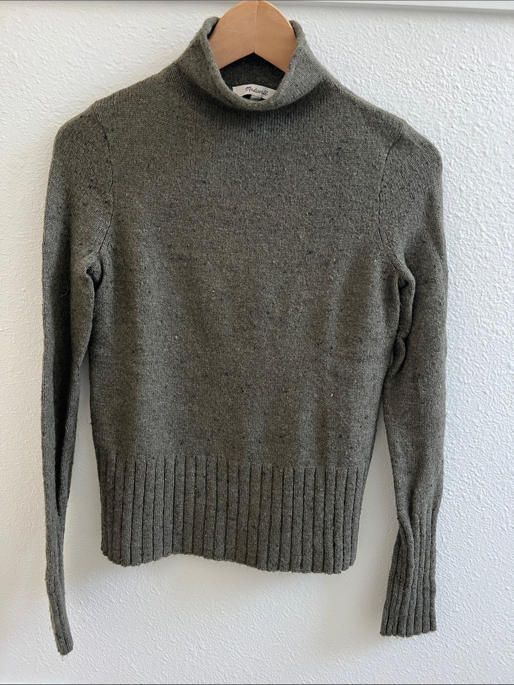 Madewell Olive-Gray Turtleneck Sweater